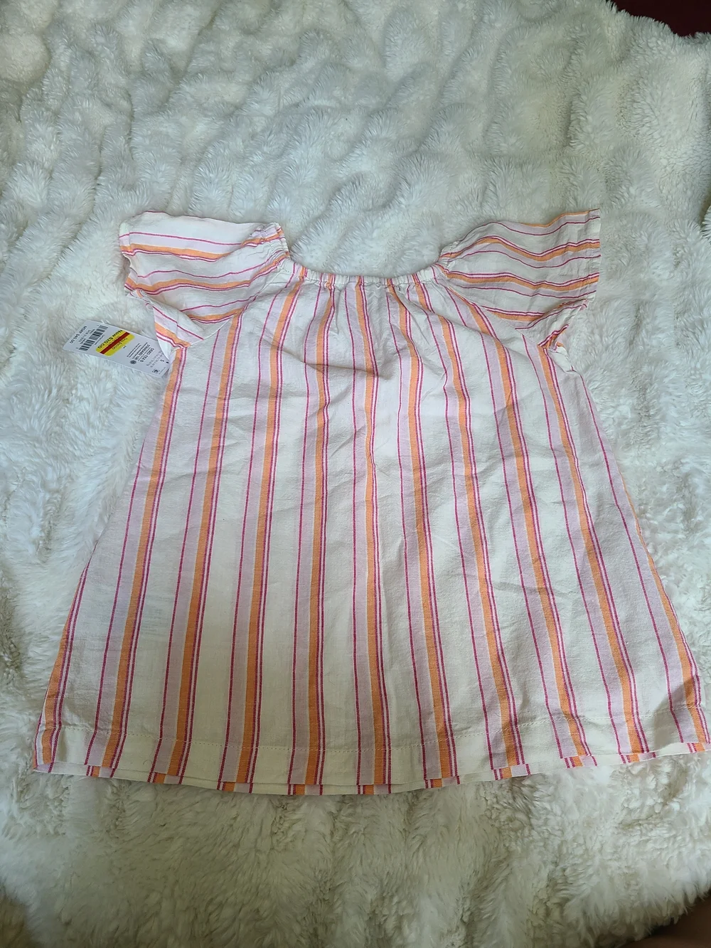 Carter's Striped Pink & Orange Girls Top Size 5